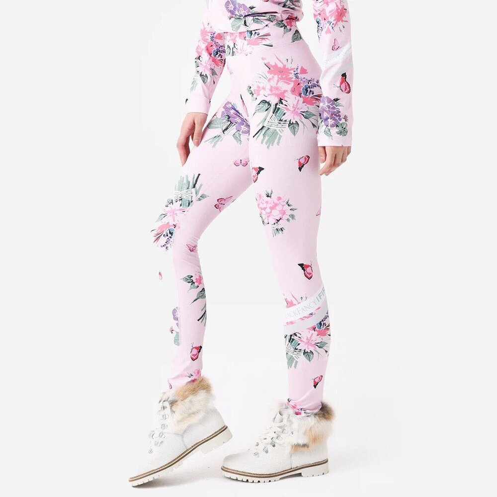 BOGNER X LoveShackFancy Lolei Ski Legging Pink Floral Butterfly GIRLS Sz 12/13Y - Picture 2 of 16